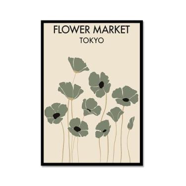 Imagem de Impressão de arte de parede verde sálvia Matisse impressão abstrata mercado de flores Picasso exposição pôsteres em tela minimalista linha arte folha boho decoração de quarto (SKU2,12 x 18 polegadas =
