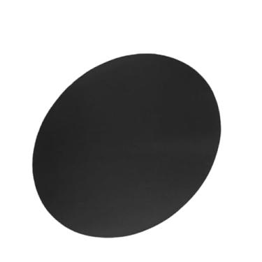 Imagem de Kit Jogo Americano Couro Redondo Retangular Orgânico Mesa Posta Jantar Porta Copos Porta Guardanapo 30cm, 38cm, 45m para Jantar e Churrasco Brasileiro(Redondo - Preto,10)