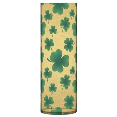 Imagem de CEBUGI Vaso de flores de trevo de quatro folhas 10 x 30 cm, vaso cilíndrico para flores, vaso transparente inquebrável para decoração de casa de festa de casamento
