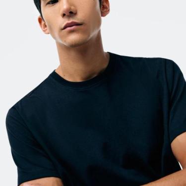 Imagem de Camiseta Manga Curta Hering Super Cotton Masculina 0227, Preto, M