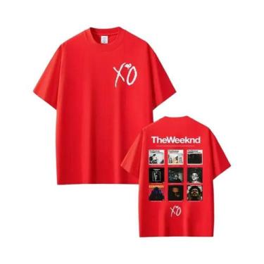 Imagem de Camiseta Gráfica Unissex Hip Hop the Weeknd Xo Álbum 2025 Moda Harajuk