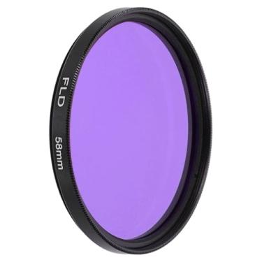 Imagem de PATIKIL Filtro de lente FLD de 58 mm, filtros fluorescentes, resina óptica, circular, parafuso, acessórios de correção de cor para lente de fotografia de câmera, roxo