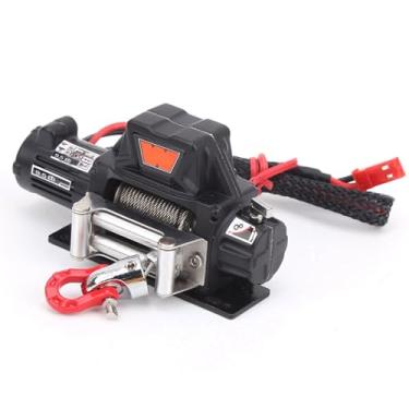 Imagem de KIMISS Guincho de Metal Modelo RC Com Controle Remoto para Carros de Esteira D90 D110/Axial SCX10 - Função Automática, Capacidade de Carga de 6,6 Libras