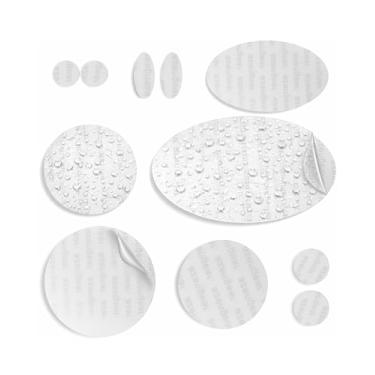 Imagem de aZengear Remendos de reparo para jaquetas, barracas, bico de sapato, colchão de ar, infláveis, equipamentos de PVC – impermeável, autoadesivo, resistente ao calor e frio (11 peças, transparente)