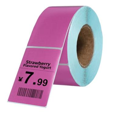 Imagem de PATIKIL 500 etiquetas térmicas, etiquetas de impressora térmica de 4 x 6 cm, etiquetas autoadesivas, rolo de papel retangular, pequeno para impressora, etiqueta de envio, endereço de código de barras