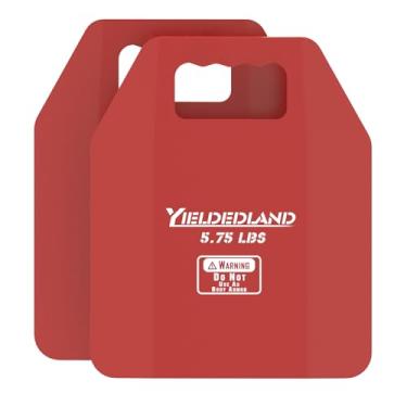 Imagem de YIELDEDLAND Placas para colete de peso pares de 5,75/4 kg - treinamento de força, corrida, exercícios pesados (vermelho, placa de 2,6 kg)