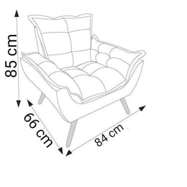 Imagem de Poltrona Opala Para Sala Suede Marrom - kibaratomoveis