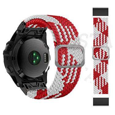 Imagem de IENYU Pulseiras esportivas de 26 mm para Garmin Fenix 6X 6XPro 5X 5XPlus 7X Descent Mk1/Mk2/Mk2i pulseiras trançadas de liberação rápida (A, para Fenix 7X)