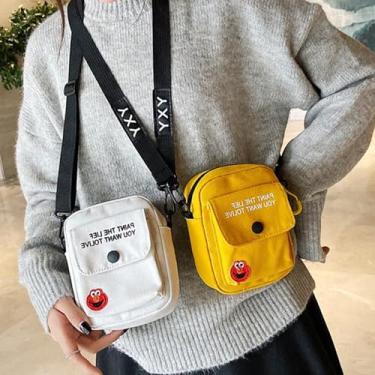 Imagem de Pequena bolsa tiracolo para celular feminina mini bolsa transversal, Amarelo, Tendência