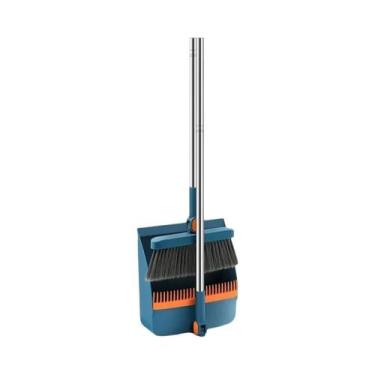 Imagem de Conjunto De Vassoura E Pá Dobrável Transparente Para Limpeza Doméstica