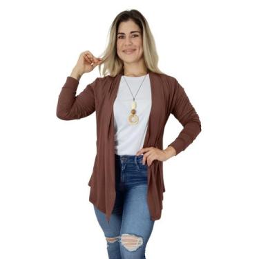Imagem de Cardigan Casaquinho Manga Longa KIMONO Casaco Feminino - FR Moda Fitne