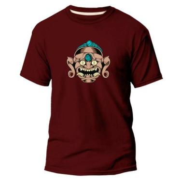 Imagem de  Camiseta Basica Algodão Premium Estampa Digital Hannya - Pavesi, Bord