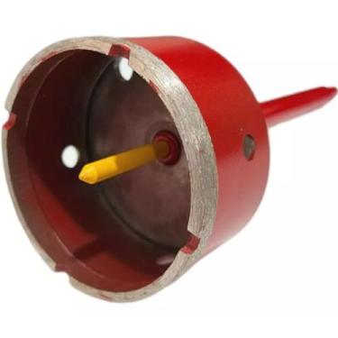 Imagem de Serra Copo Broca Diamantada 60mm Com Haste E Pino Guia Perfurar Porcel