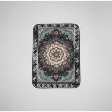 Imagem de Kit 2 Tapete Estampado Indiano Antiderrapante 40x60 Kasilar - Kasilar 