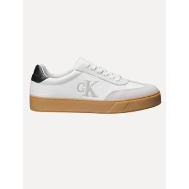Imagem de Tênis Calvin Klein Jeans Masculino Palito Embossed CK Branco-Masculino