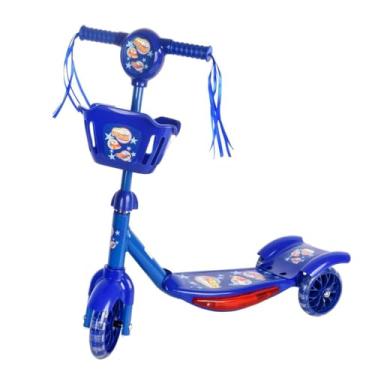 Imagem de Patinete Infantil Com Luz E Som Para Crianças (Azul)