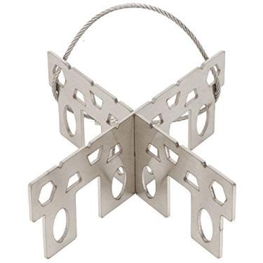 Imagem de Naroote Suporte de Fogão de Piquenique de Aço Inoxidável Portátil Suporte Leve para Acampamento Ao Ar Livre Caminhadas Pesca, Conjunto de 2 Peças