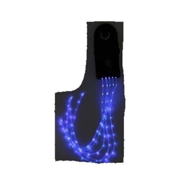 Imagem de 100 cm de comprimento LED cauda de equitação decoração tubos luminosos cavalos montando sela equestre produtos de cuidados com cavalos (azul)