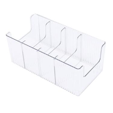 Imagem de Yosoo Health Gear Organizador de Pacotes de Temperos, Solução de Armazenamento Versátil Com 4 Compartimentos Profundos e 3 Divisórias Removíveis para Organização de Bancada de Armário de Despensa de