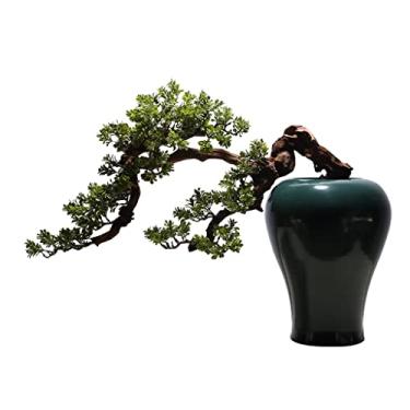 Imagem de Árvore artificial simulação bonsai árvore verde planta casa pátio sala de estar decoração planta bonsai decoração desktop ornamentos árvore falsa (78 x 63 cm)