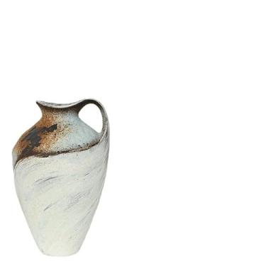 Imagem de Vaso de cerâmica para hotel vaso de grés feito à mão arranjo de flores retrô decorativo vaso de flores (A)