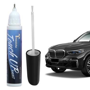 Imagem de Tinta de retoque metálica safira preta 475 para BMW Match, kit de reparo de arranhões de pintura de carro, caneta removedor de arranhões 2 em 1 com secagem rápida de revestimento de tinta colorida