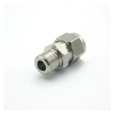 Imagem de Rosca macho métrica de aço inoxidável 304 M10 M14 M16 M20 para tubo de virola dupla de 6 mm, 8 mm, 10 mm, conector de união roscada (M20 x 1,5 a 8 mm)