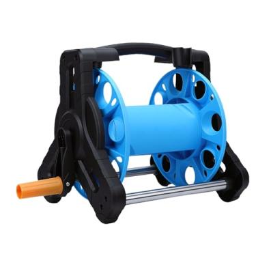 Imagem de GLOGLOW Carretéis de Mangueira para Fora O Rack de Armazenamento de Carretel de Mangueira de água de Jardim Portátil Contém de 82 Pés Com Manivela, Suporte de Tubo de água de Montagem na Parede para