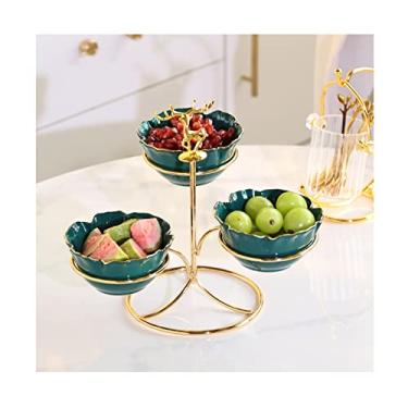 Imagem de /Tigela Luz Luxuosa Mesa de Café Prato de Frutas Sala de Estar Casa Recepção Prato de Doces Prato de Lanche Criativo Simples Moderno Prato de Frutas Decoração Tigela de Fruta para Bandeja de Balcão de