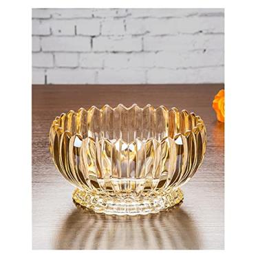 Imagem de Pratos de frutas decoração balcão de cozinha, tigelas de vidro, tigelas de frutas redondas multiuso, doces, lanches, tigela de servir de vidro. Pratos de frutas/prato de frutas