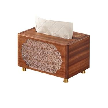 Imagem de Caixa de toalhas Caixa de lenços papel madeira leve e luxuosa, mesa centro para sala estar, dispensador criativo guardanapos faciais Organizador para Home