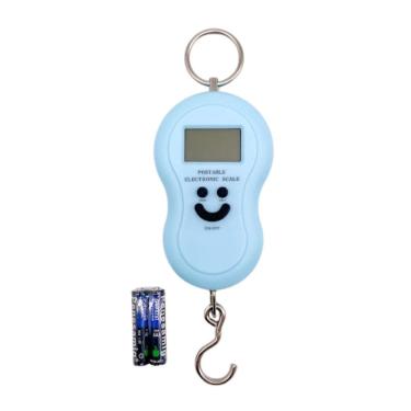 Imagem de Balança Digital Portátil Até 50Kg: Praticidade e Gancho em Alta Precisão em suas Viagens e Pescarias! Cor:Azul