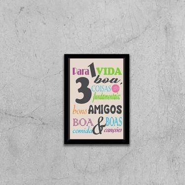 Imagem de Quadro Receita Para Uma Vida Boa 24X18Cm