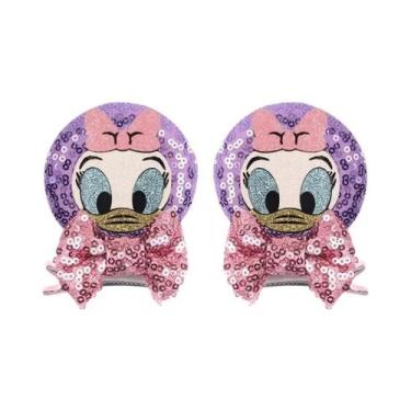 Imagem de Presilhas De Cabelo Com Lantejoulas E Orelhas De Rato Disney Para Meni