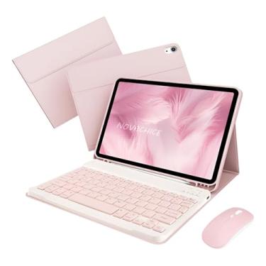 Imagem de Capa Para Tablet, Capa + Mouse e Teclado Magnético Bluetooth Destacável Para Samsung S6 Lite 10.4 Pol (Rosa, Teclado comum)