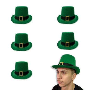 Imagem de Kit 5 Chapéu Cartola Verde Day Irish Leprechaun