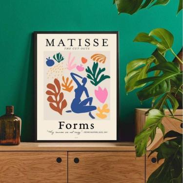 Imagem de Quadro Decorativo Matisse 33x24cm com Vidro, Moldura Branca