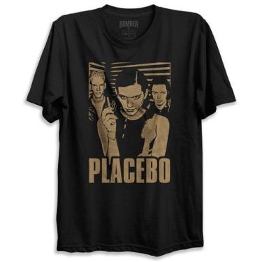 Imagem de Camiseta Preta Banda Placebo Brian Molko Stefan Olsdal Bomber Rock, EG