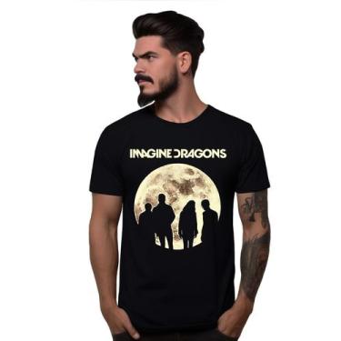 Imagem de Camiseta Preta Banda Imagine Dragons Bomber Pop Rock, M