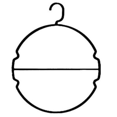 Imagem de 25 Cabides Redondo para Biquini Langerie Calcinha Sutiã Preto Cinquett