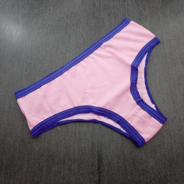 Imagem de Calcinha Juvenil 100% Algodão Cor:Viés Bic/ Rosa HeraTamanho:G - Ternu