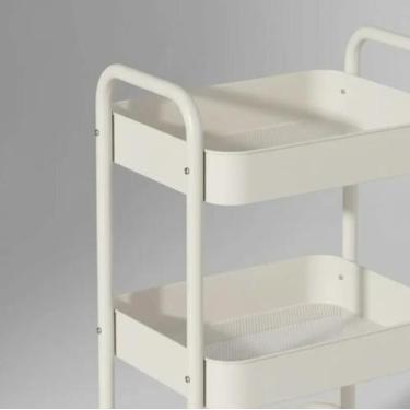 Imagem de Carrinho Multiuso Metal Organizador Com 3 Prateleiras - Koti, branco