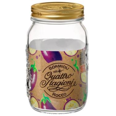 Imagem de Pote Hermético Bormioli Rocco Quattro Stagioni Em Vidro 1 Litro Transparente