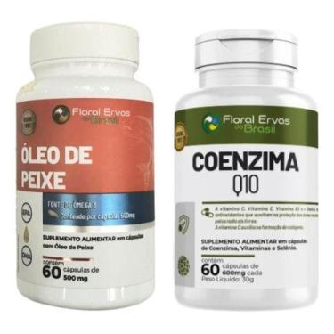Imagem de Kit 2 Omega 3 Oléo De Peixe Coenzima Q10 60 Capsulas - Floral Ervas, S