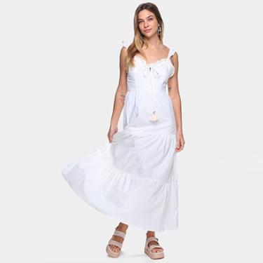 Imagem de Vestido Oh, Boy! Evasê Longo Babado Alça-Feminino