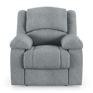 Imagem de Poltrona Do Papai Reclinável Sala De Cinema Barcelona Elétrica Touch Usb Linho Cinza