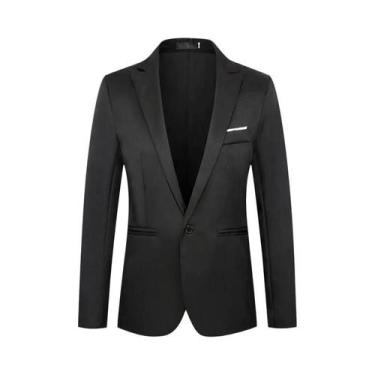 Imagem de Blazer Masculino Slim Fit Antirrugas Sem Necessidade De Passar a Ferro
