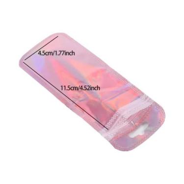 Imagem de Sacos Ziplock Holográficos Coloridos a Laser 50un. Reutilizáveis De Pl