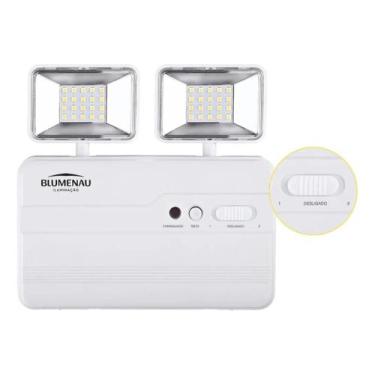 Imagem de Kit 05 luminaria emergencia led 2 farois 5w 1200lumens 6500k - Blumena
