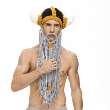 Imagem de Chapéu de cosplay Vikings Bigs Horns Beards Costume Headwear Warm - Yi